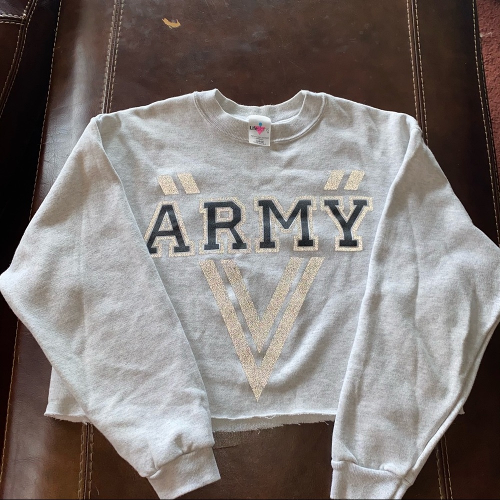 Reflective Army Cropped Crewneck